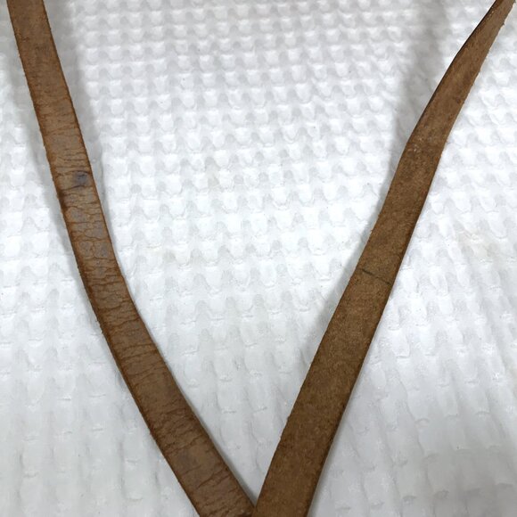 Vintage 70s Tooled Leather Shoulder Bag Hibiscus Floral - Picture 14 of 16